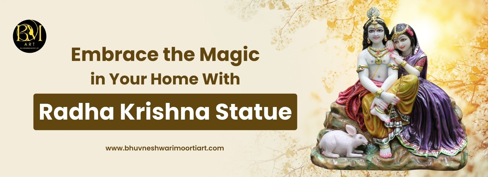 Embrace the Magic in Your Home with Marble Radha Krishna Statue