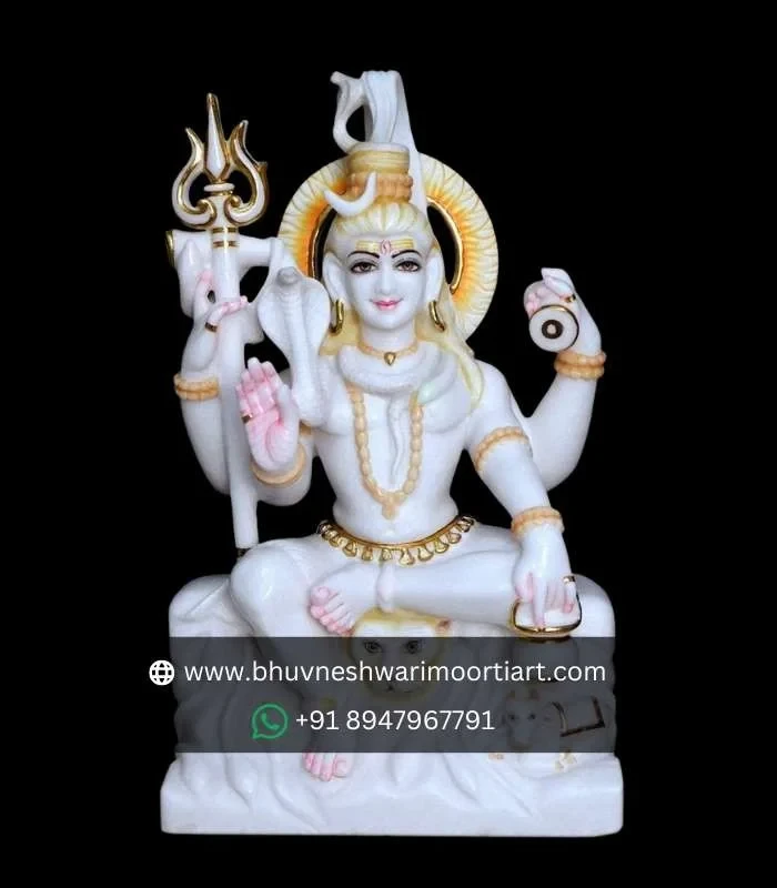 Bholenath Marble Statue in Ashirwad Pose
