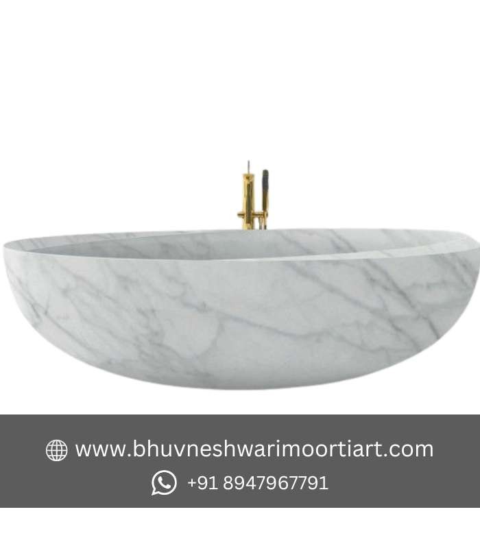 White Marble Bathtub