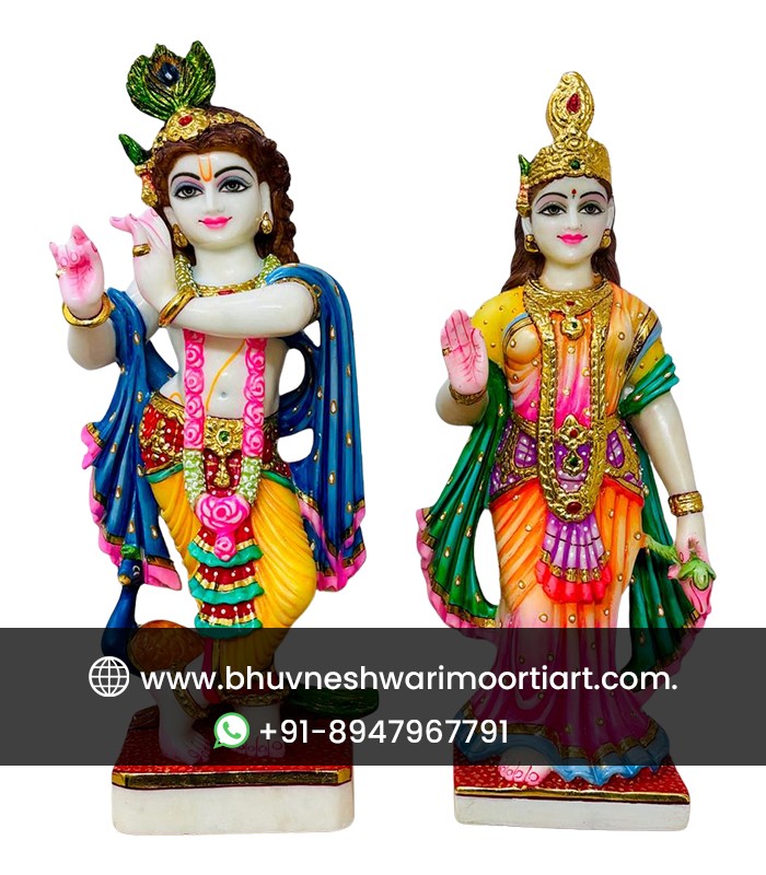 Marble Radha Krishna Jugal Jodi Statue