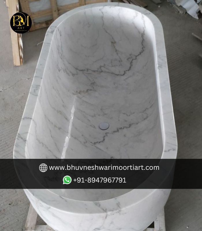 White Marble Bathtubs for Bathroom Interior