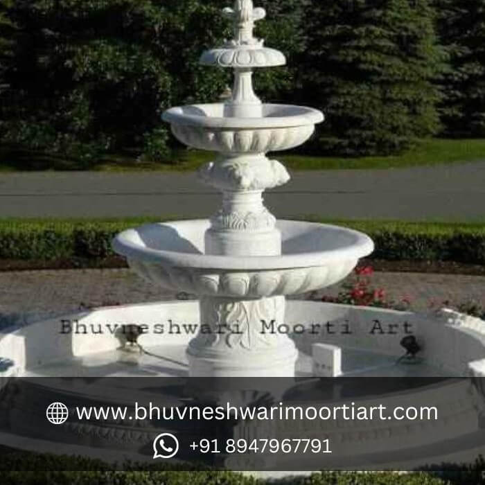 White Marble Fountain for Garden