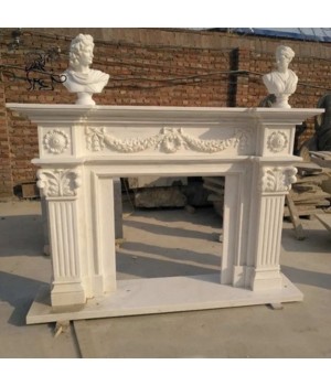 Hand Carved Marble Fireplace