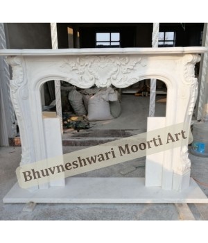 Carved Marble Fireplace