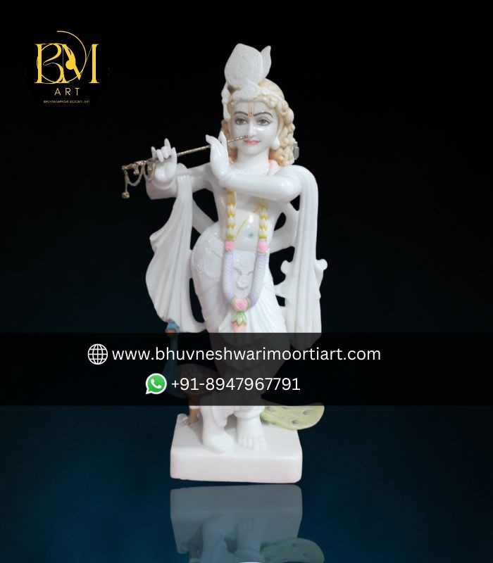 Makrana Marble Krishna Moorti