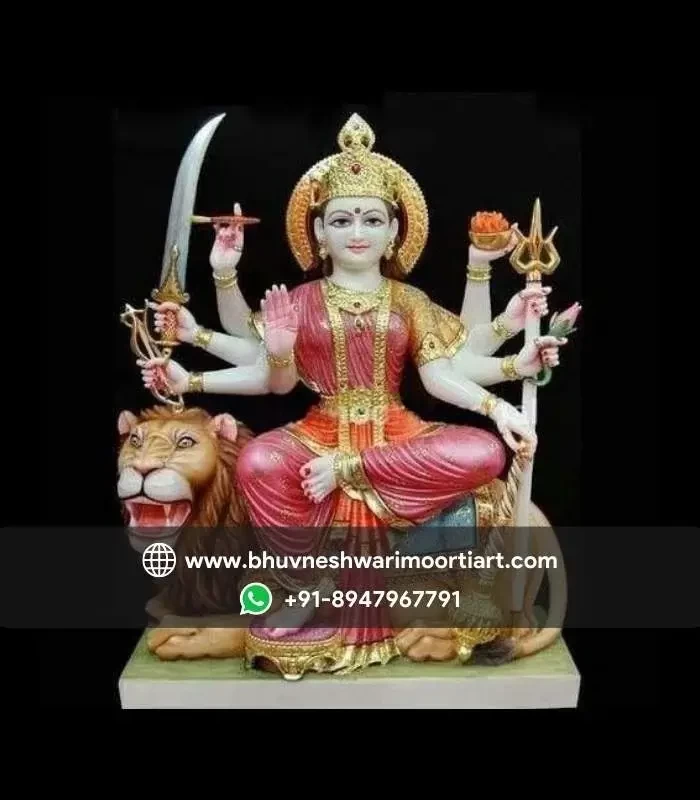 Durga Mata Marble Statue