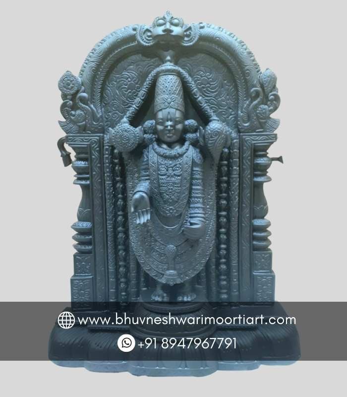 Black Marble Tirupati Balaji Statue