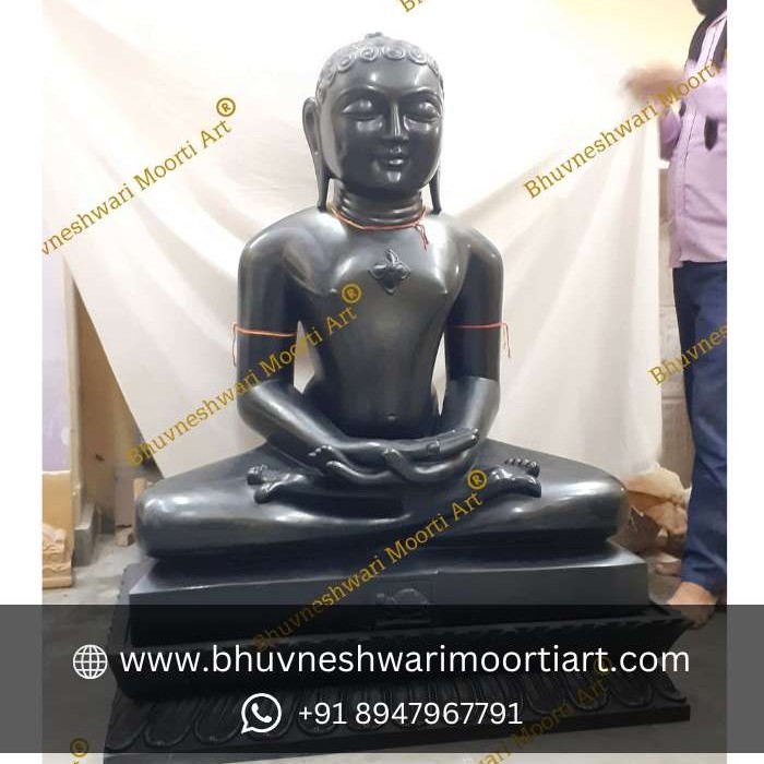 Black Jain Statue for Home
