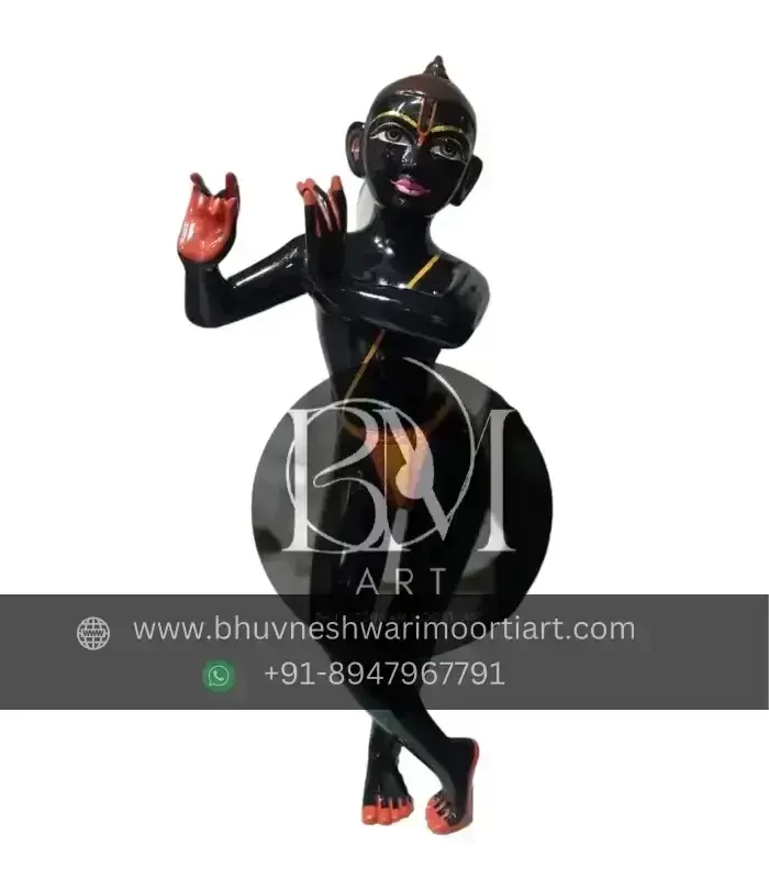 Black Stone Iskcon Krishna Statue