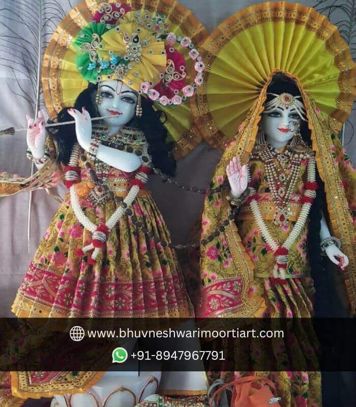 Marble Iskcon Radha Krishna Moorti