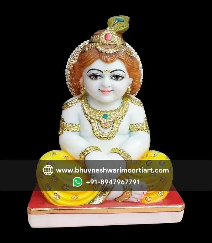 Marble Ladoo Gopal Statue
