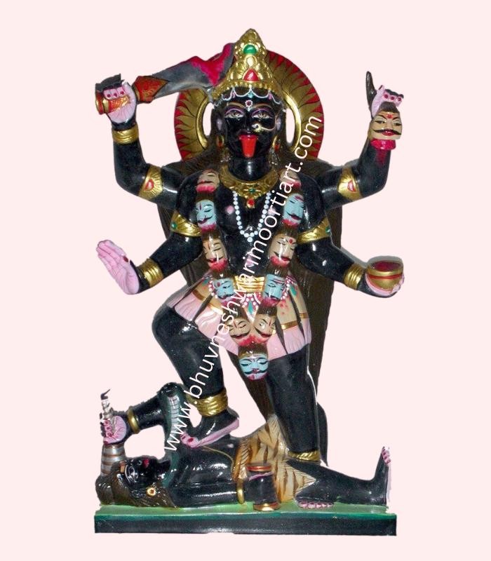 Kali Maa Black Marble Murti