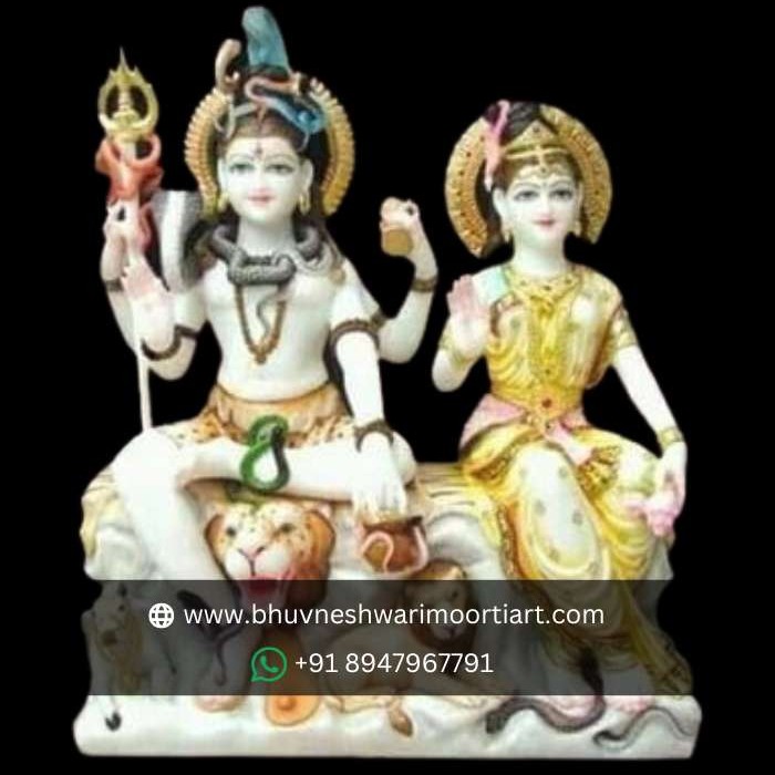 Marble Gauri Shankar Statue