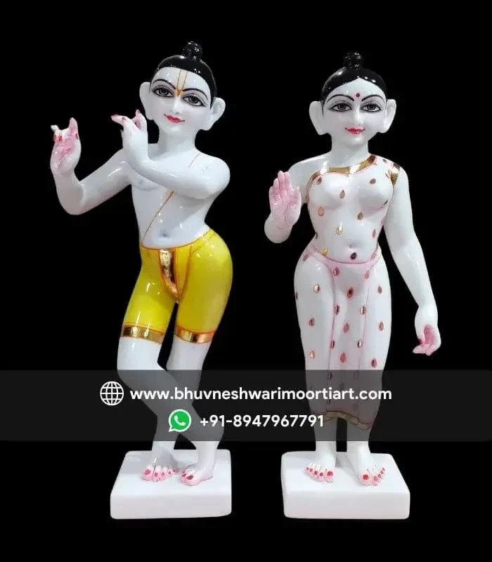 Marble Iskcon Krishna Radha Murti