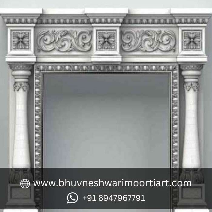 White Marble Fireplace