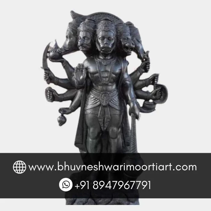 Black Marble Panchmukhi Hanuman Ji Idol