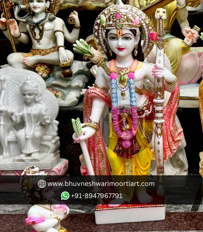 White Marble Ram Darbar with Hanuman Statue thumbnail