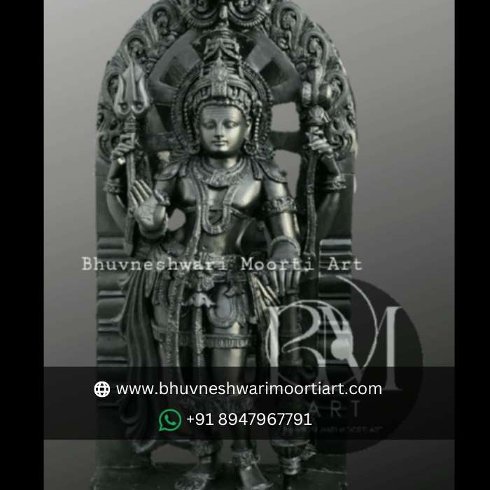 Black Stone Shiva Statue