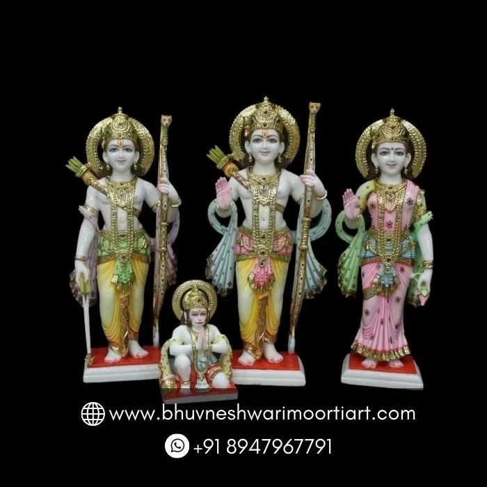 Divine Ram Parivar Marble Murti for Home Temple