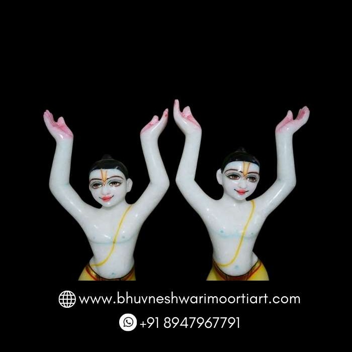 Marble Chaitanya Mahaprabhu Statue