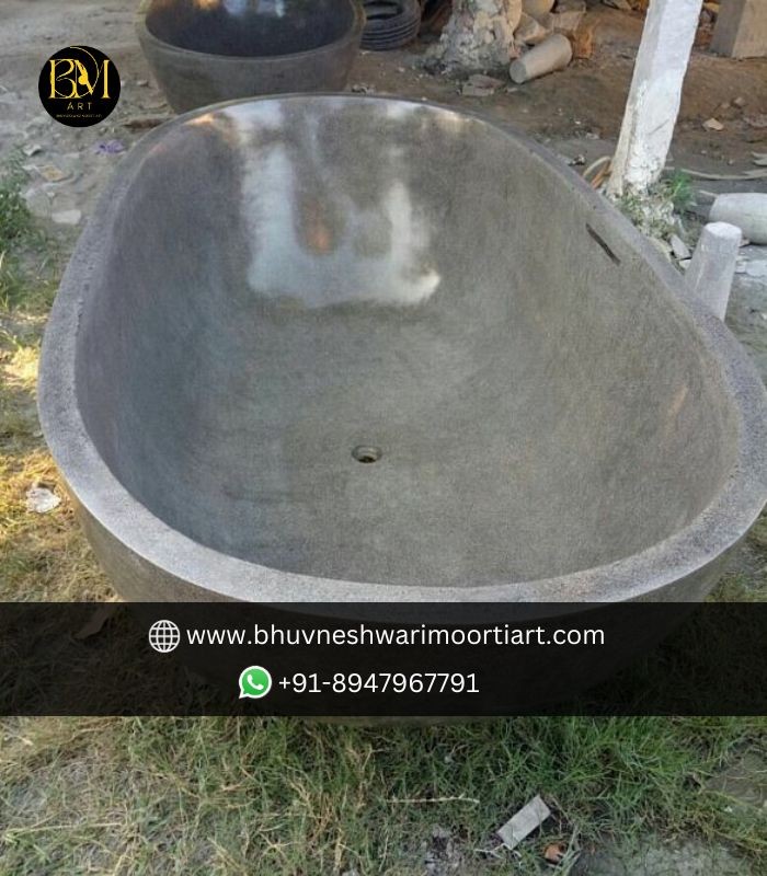 Grey Stone Luxurious Bathtub