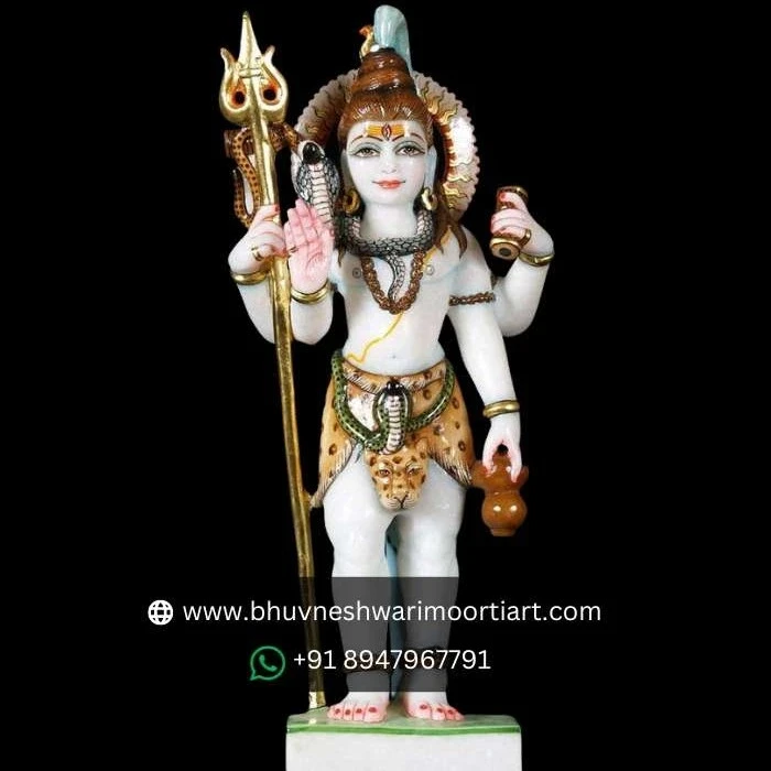 Standing Shiva Marble Statue