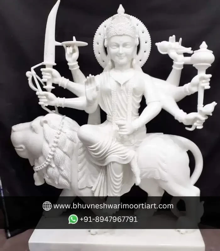 Marble Sherawali Mata Murti