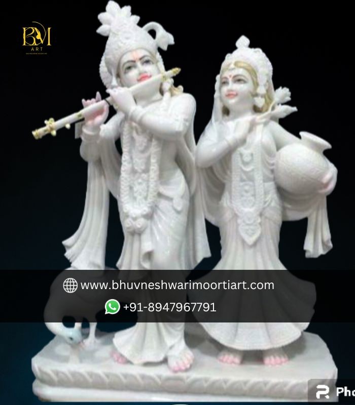 Divine Harmony Marble Radha Krishna Statue