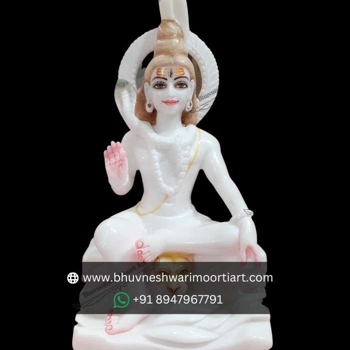 Marble White Shiva Moorti