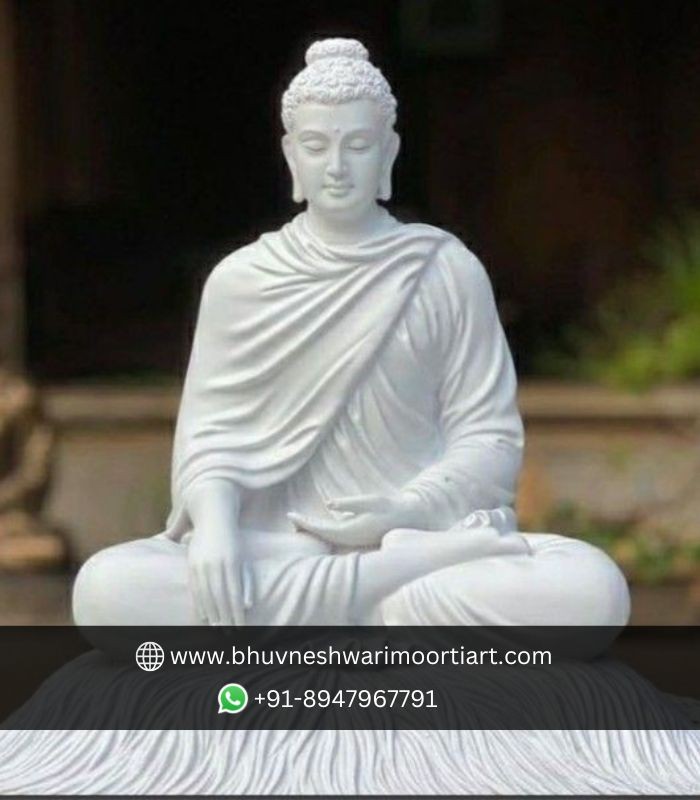 White Marble Garden Buddha