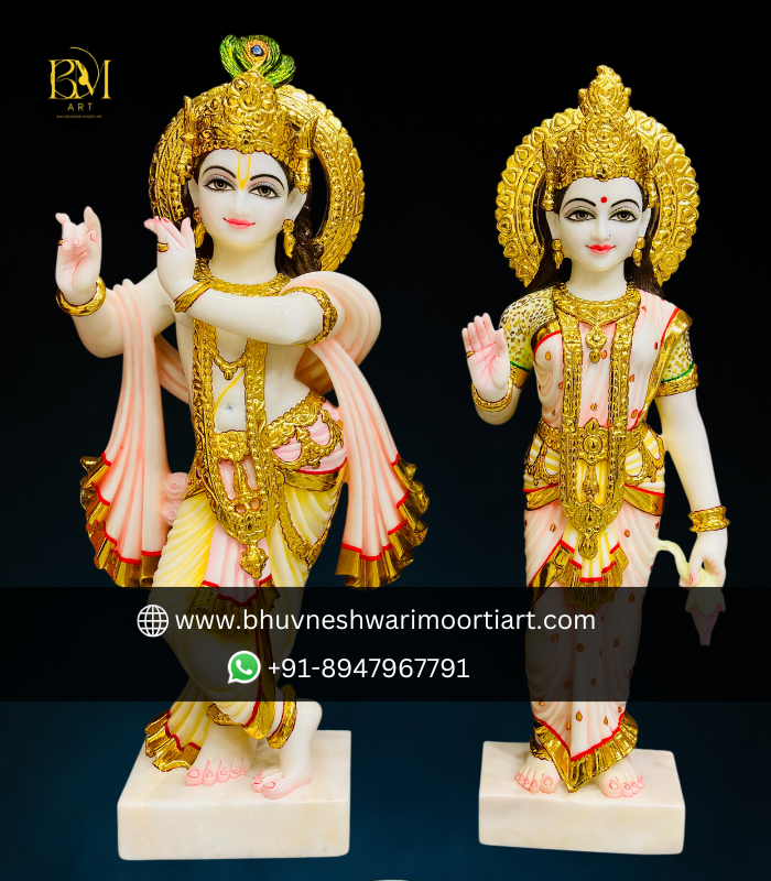 Best Quality Makrana Marble Radha Krishna Statues