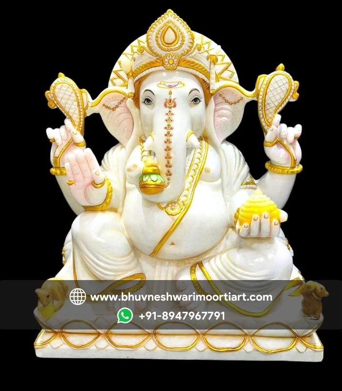2.5 Feet Ganpati Ji in Makrana Marble