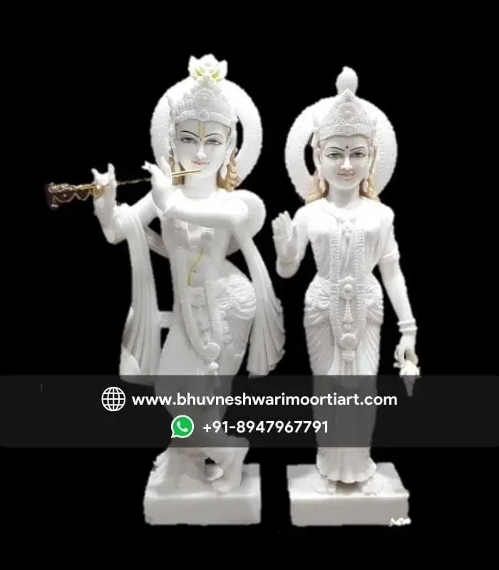 Radha Krishna Statue Marble